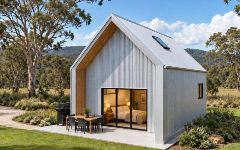 Pod — engineered barn home concept render