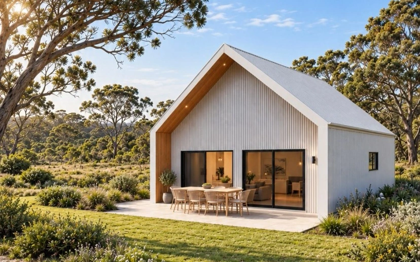Shed Home #01 — engineered barn home concept render