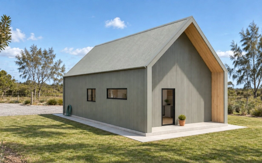 Shed Home #02 — engineered barn home concept render