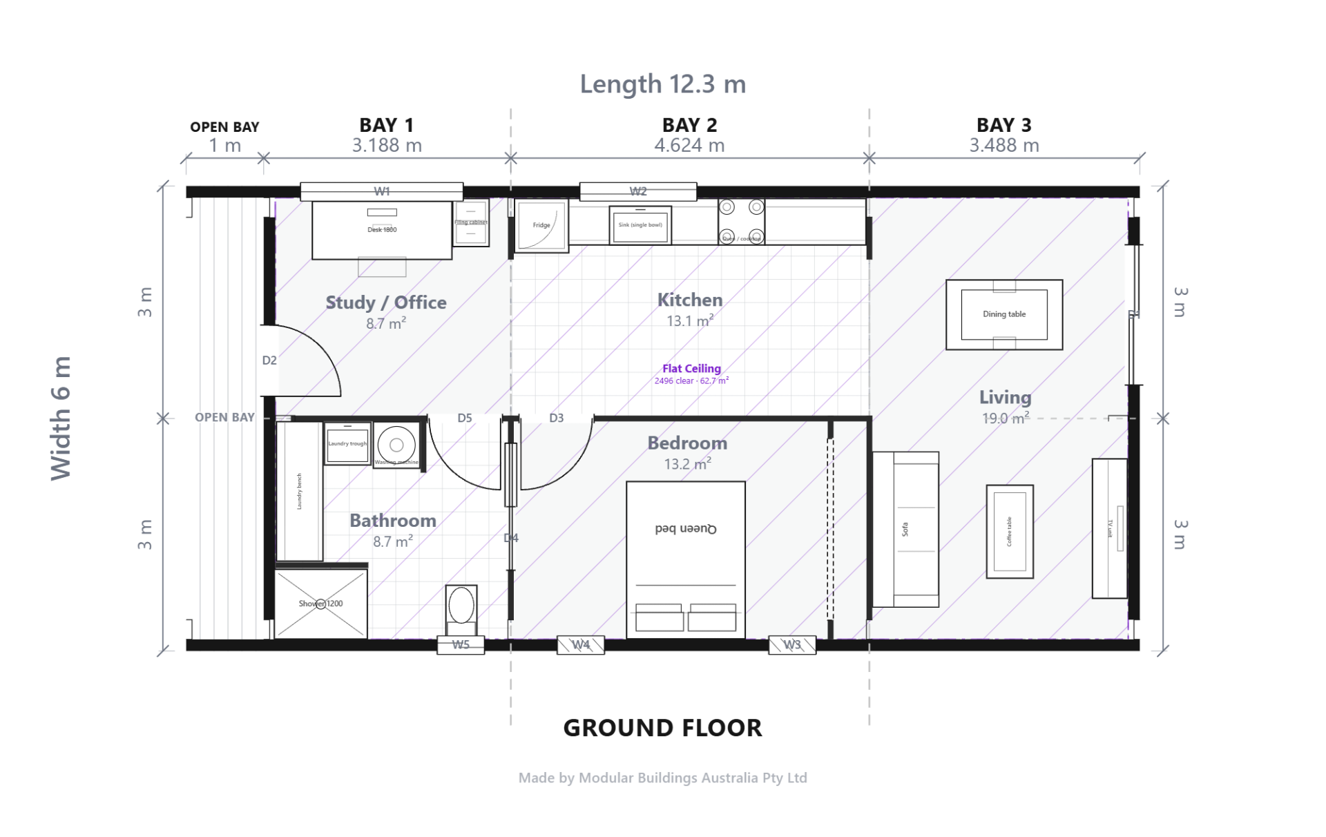 Shed Home #02 ground floor concept plan