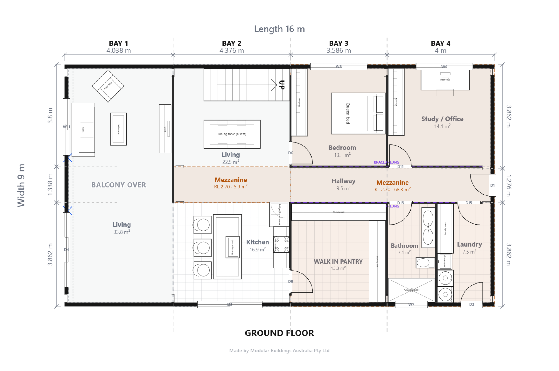 Shed Home #03 ground floor concept plan