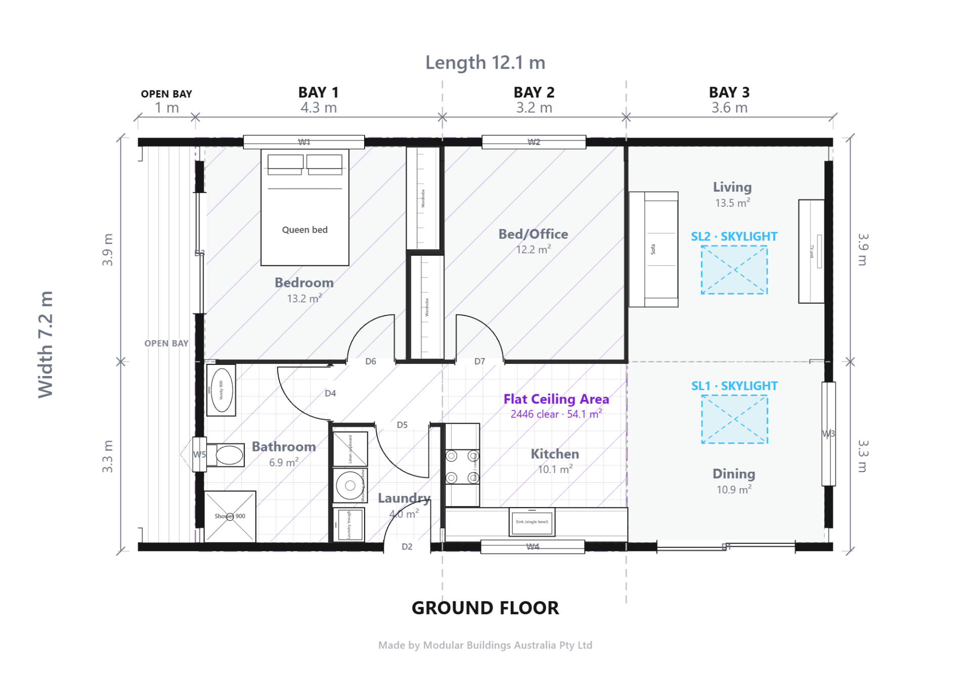 Shed Home #07 ground floor concept plan