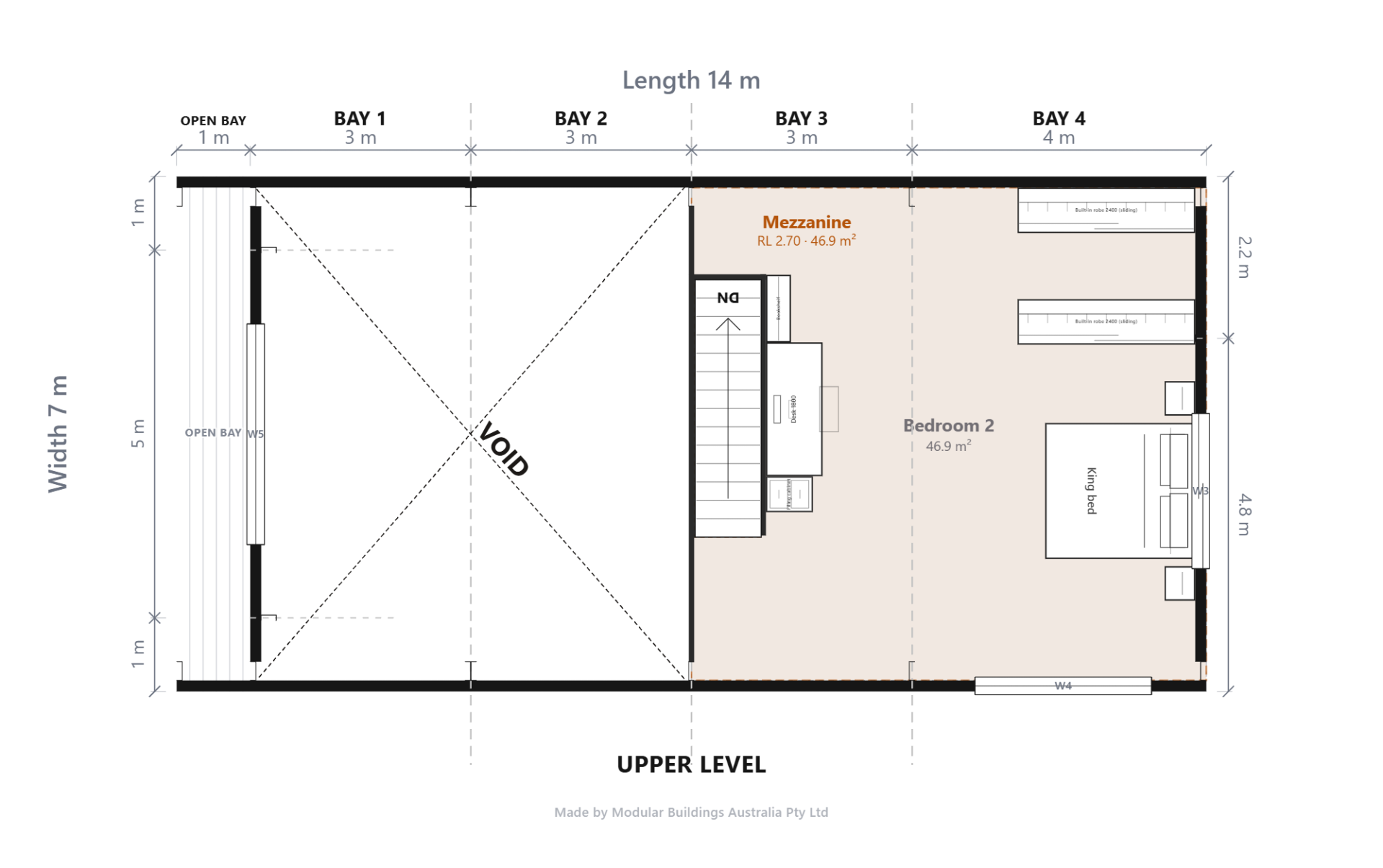 Shed Home #08 upper level concept plan