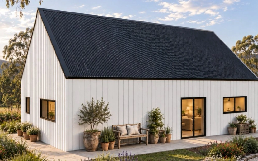Shed Home #11 — engineered barn home concept render