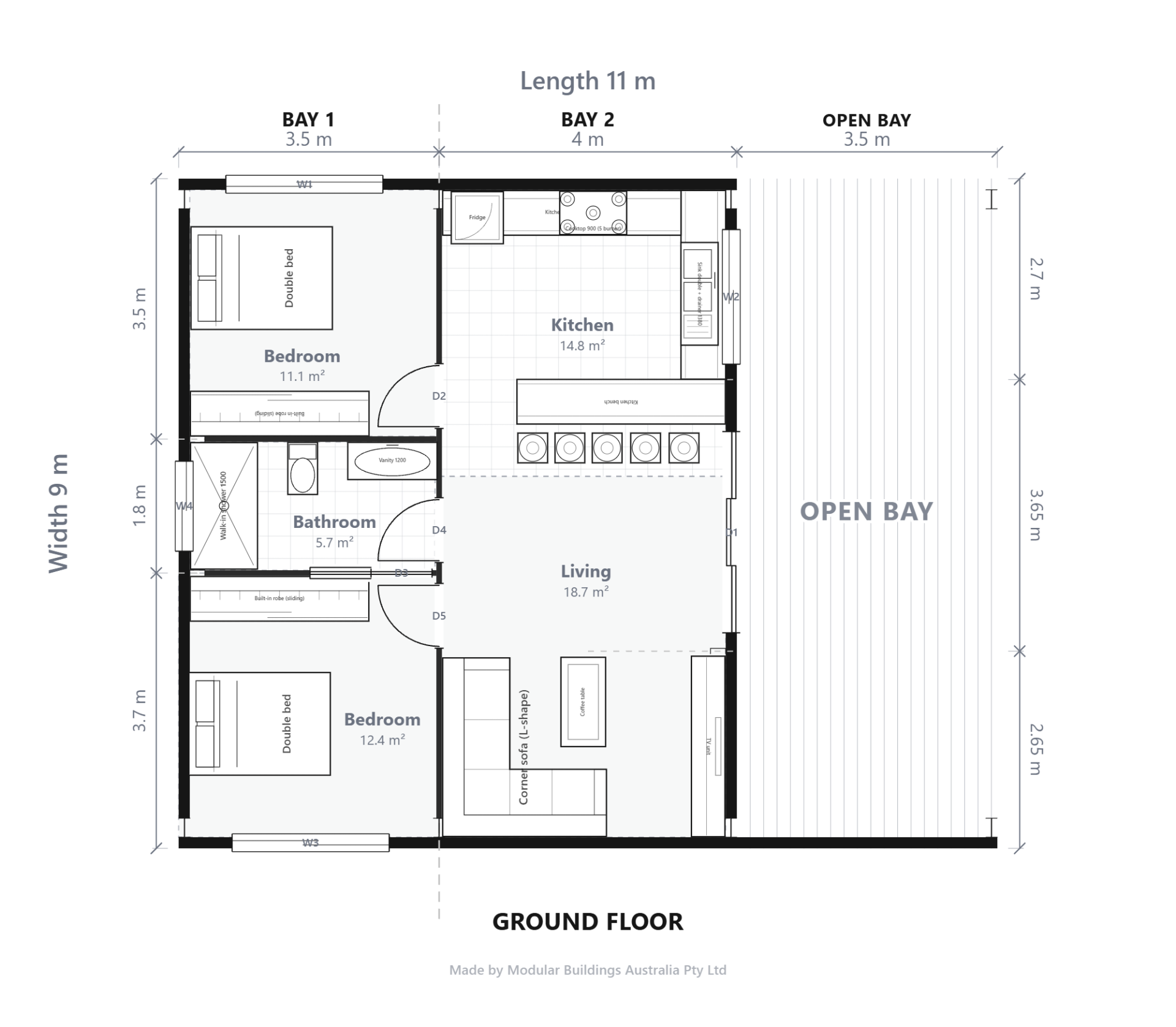 Shed Home #13 ground floor concept plan