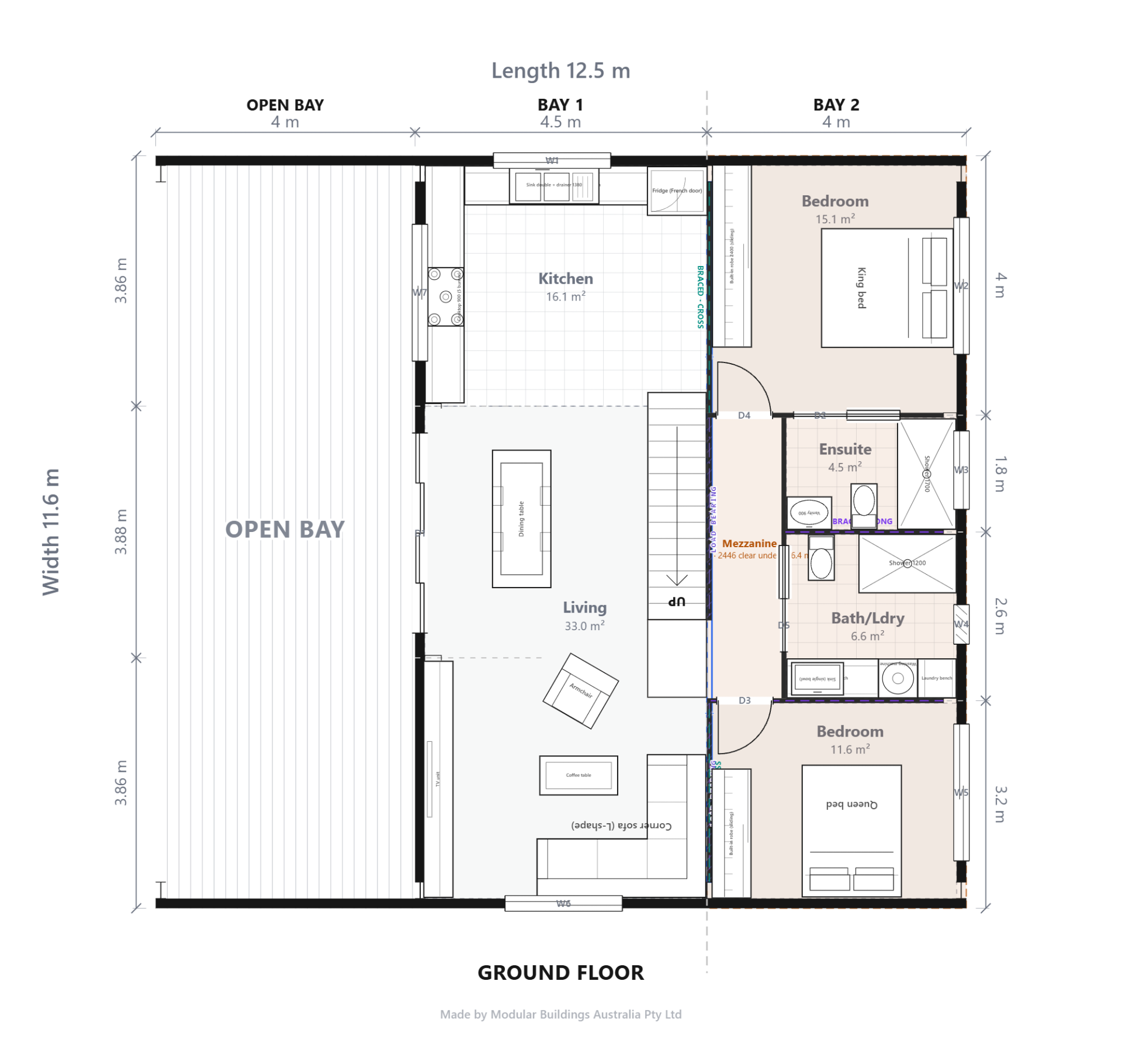 Shed Home #14 ground floor concept plan