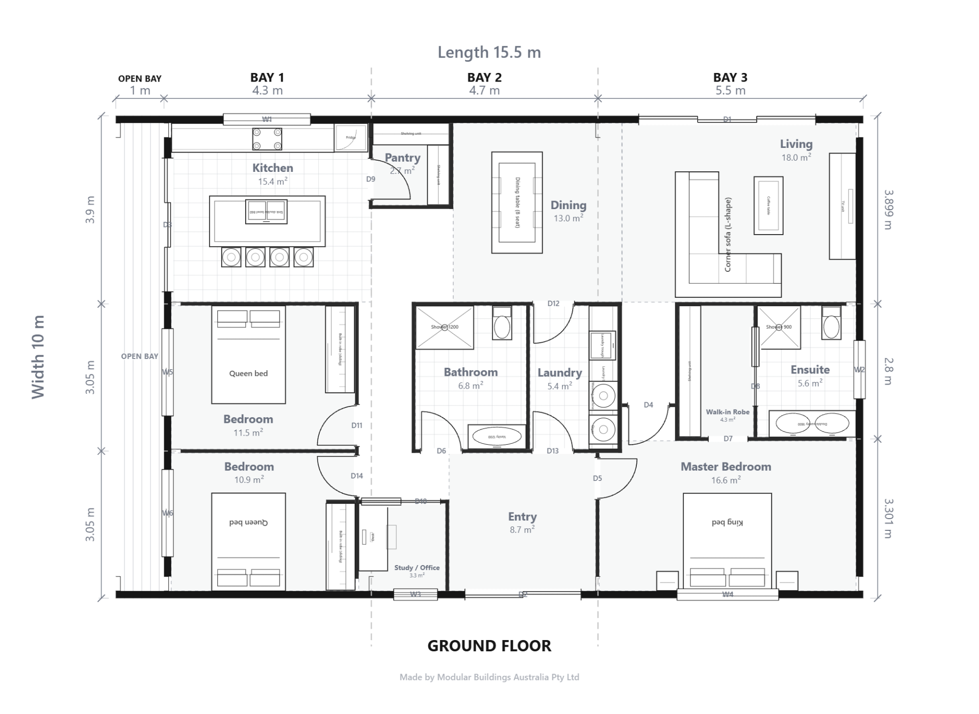 Shed Home #15 ground floor concept plan