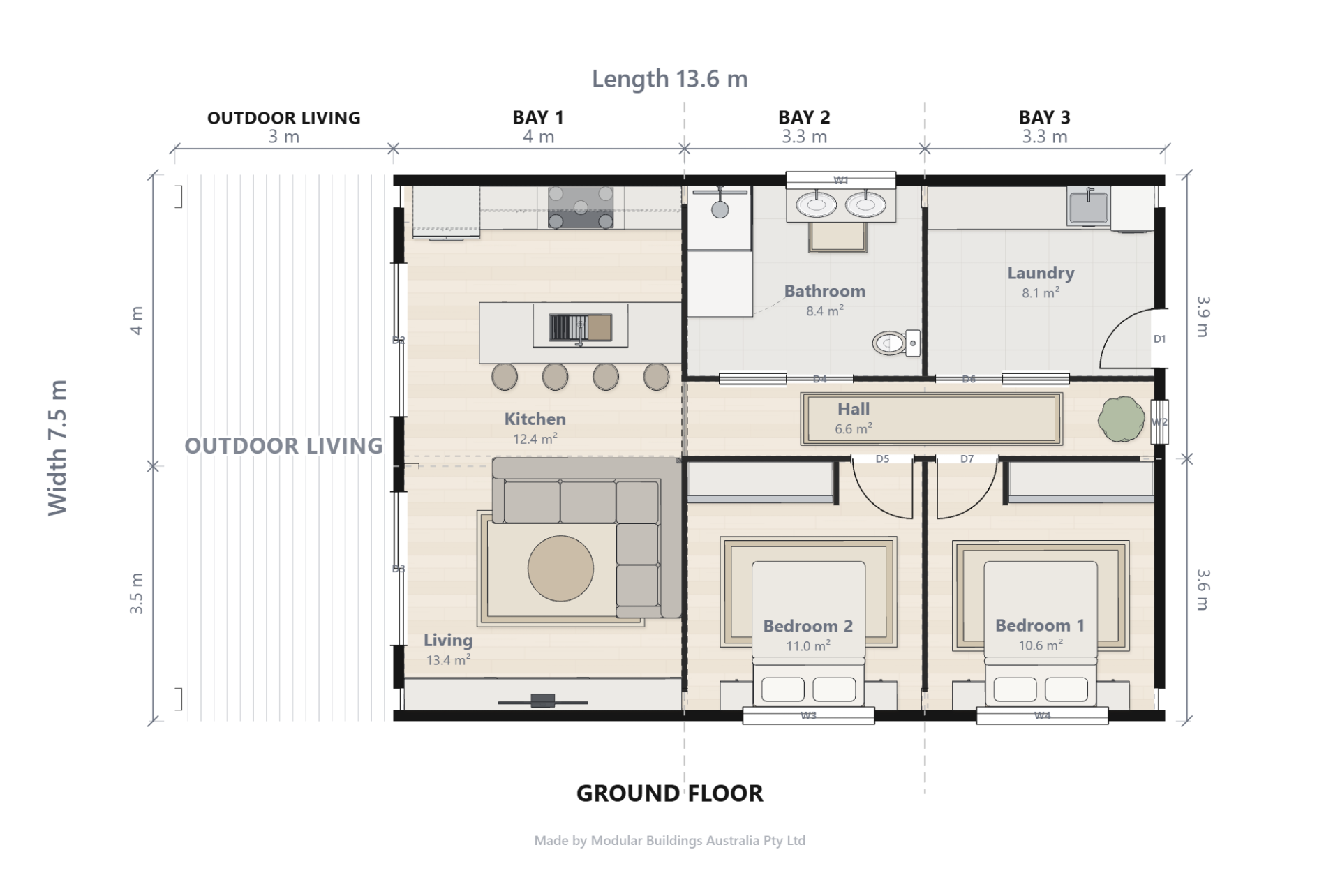 Shed Home #16 ground floor concept plan