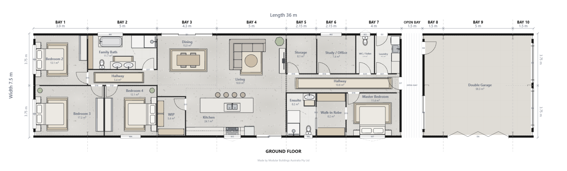 Shed Home #17 ground floor concept plan