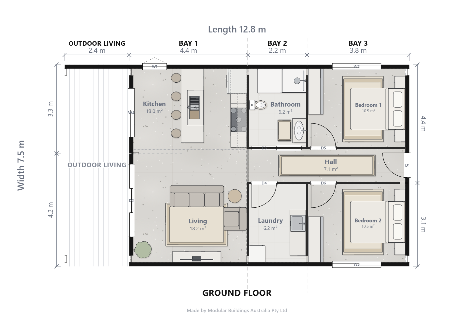 Shed Home #18 ground floor concept plan