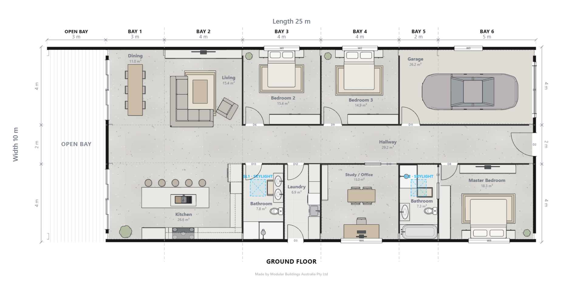 Shed Home #19 ground floor concept plan