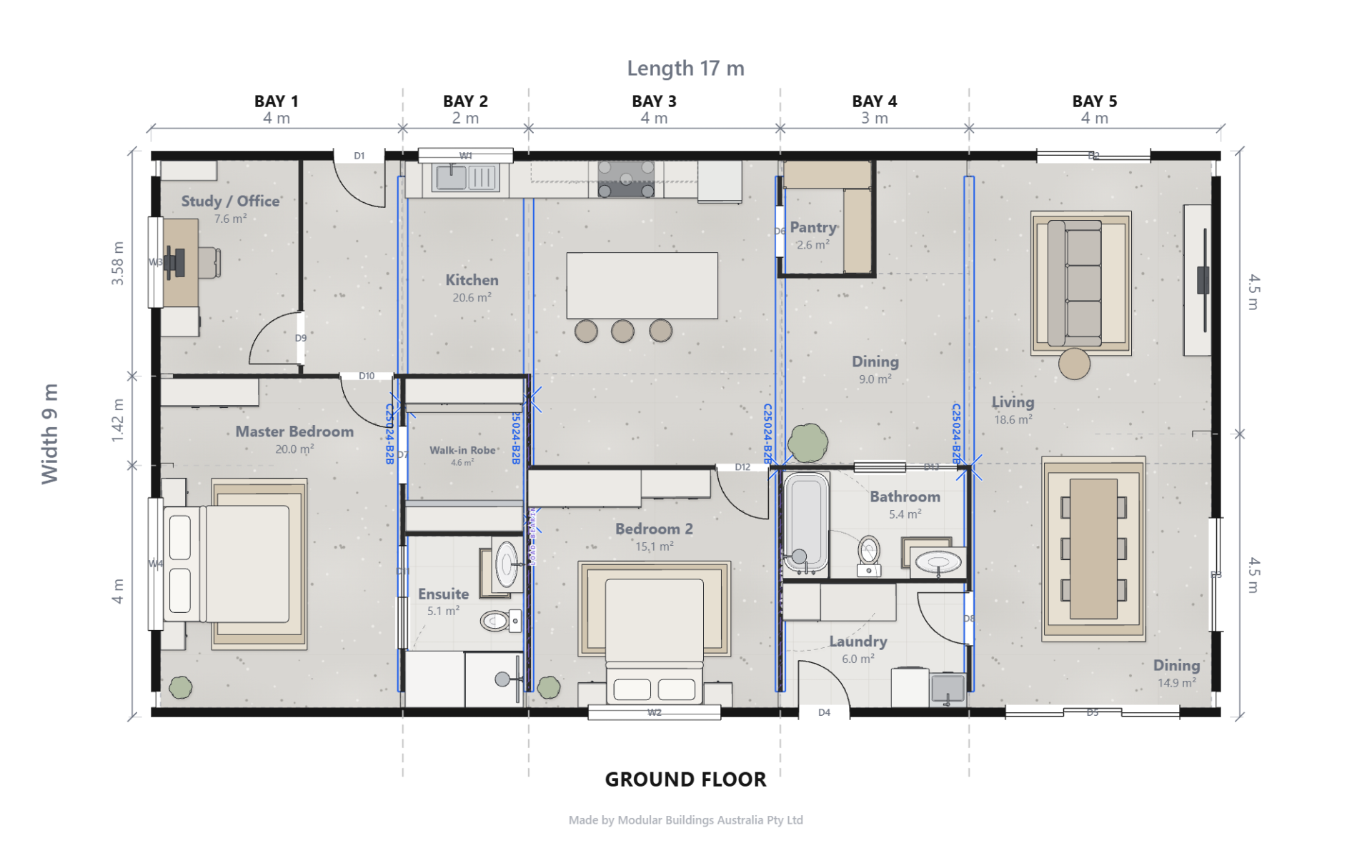 Shed Home #20 ground floor concept plan