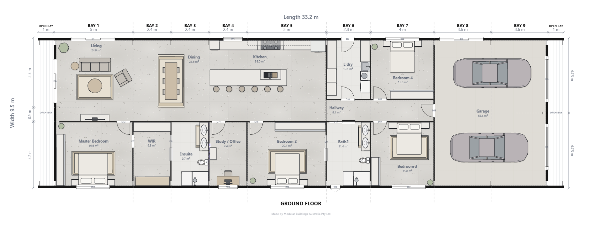 Shed Home #22 ground floor concept plan