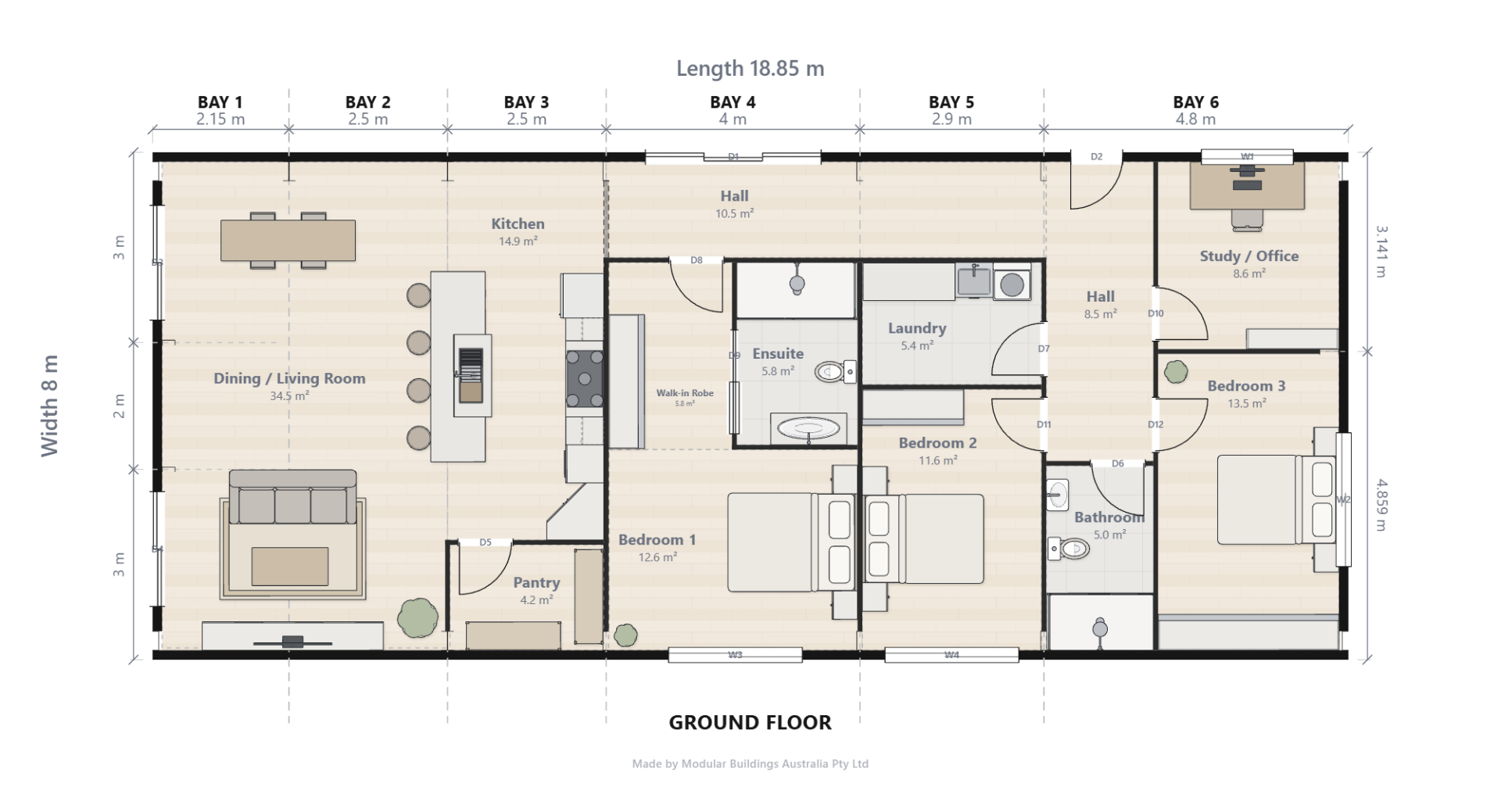 Shed Home #24 ground floor concept plan