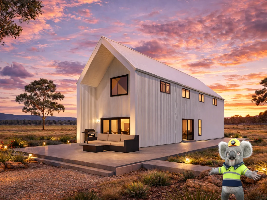 Shed Home #07 affordable Australian shed home kit with gable roof by Modular Buildings Australia